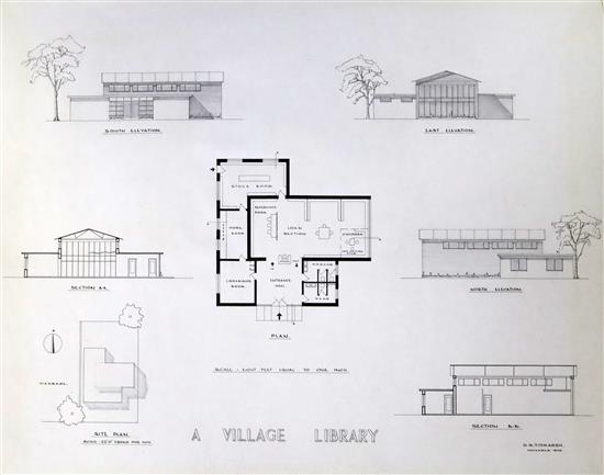 H E and D S Tidmarsh architectural plans 1930s-60s, and Tasker architectural plans and documents